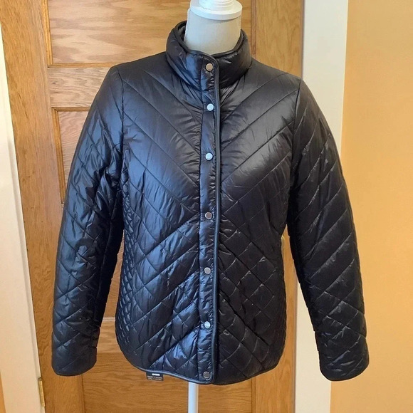 RENUAR Liquid Black/Silver Reversible Quilted Puffer Jacket Size M - Picture 3 of 16